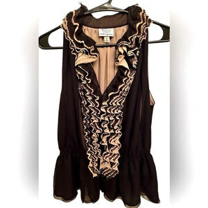 Neiman Marcus Black Sleeveless Blouse  NWOT. Size M